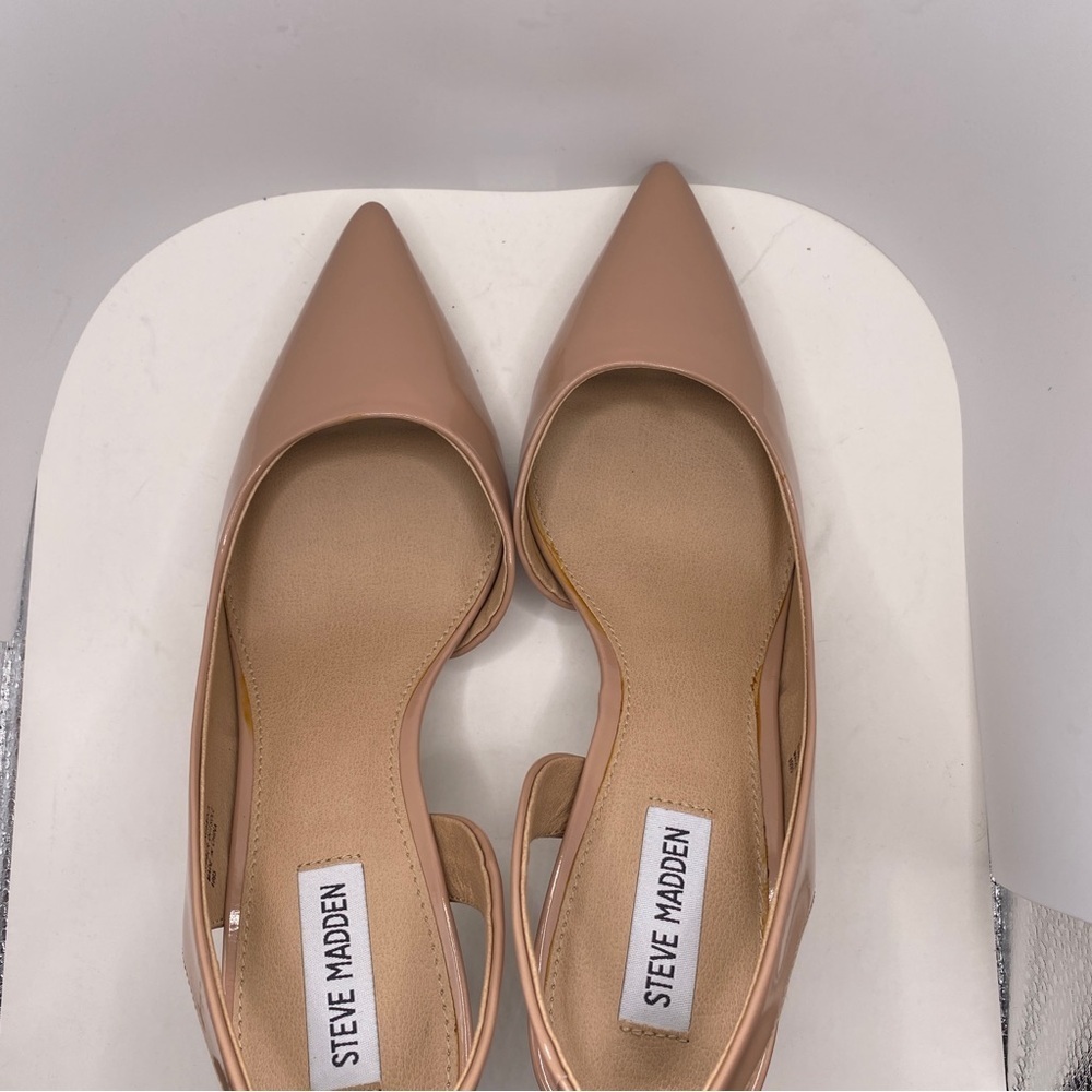 Steve Madden Cinderella Nude Slingback Kitten Heels - Picture 5 of 9